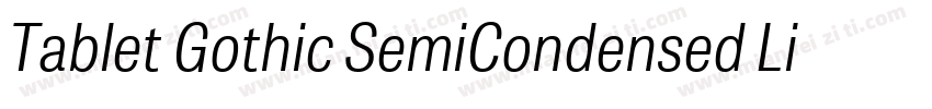 Tablet Gothic SemiCondensed Light字体转换